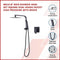 WELS 8" Rain Shower Head Set Square Dual Heads Faucet High Pressure With Mixer