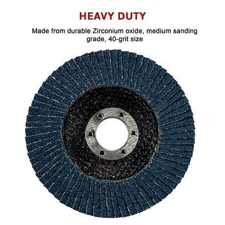 50x Pack Premium Zirconia Flap Disc Sanding Grinding 115mm 4.5