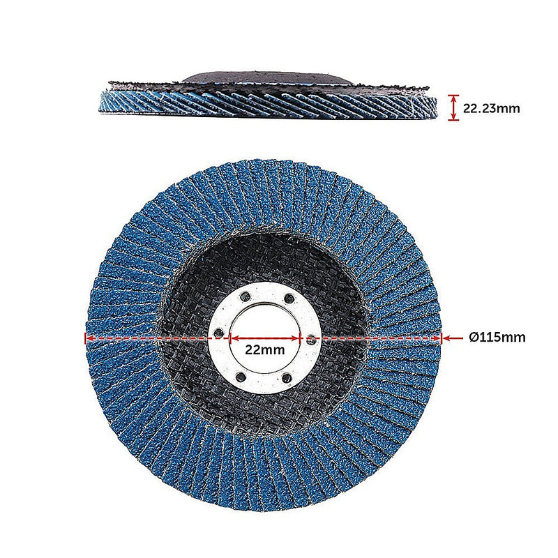 50x Pack Premium Zirconia Flap Disc Sanding Grinding 115mm 4.5" 40 Grit