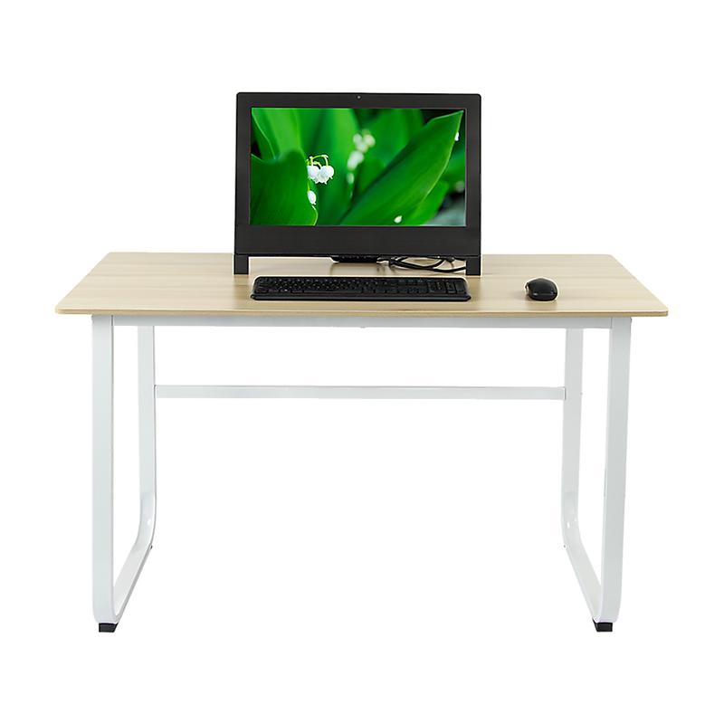 Wood & Steel Solid Computer Desk Home Office Furniture