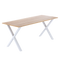 X-Shaped Table Bench Desk Legs Retro Industrial Design Fully Welded - White