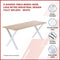 X-Shaped Table Bench Desk Legs Retro Industrial Design Fully Welded - White