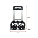 150KG Portable Cart Folding Dolly Push Truck Hand Collapsible Luggage Trolley