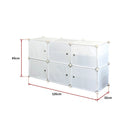 White Cube DIY Shoe Cabinet Rack Storage Portable Stackable Organiser Stand