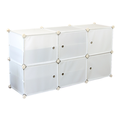 White Cube DIY Shoe Cabinet Rack Storage Portable Stackable Organiser Stand