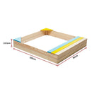 Wooden Kids Backyard Sandbox Children Outdoor Play Toy Sandpit