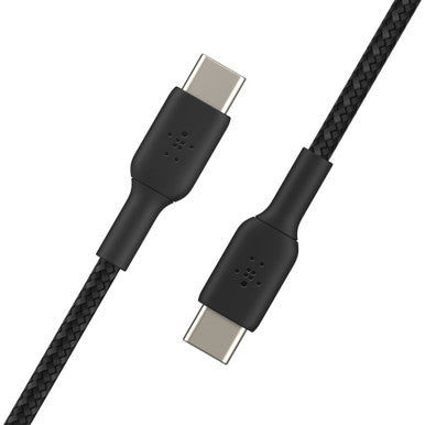 Belkin BoostCharge USB-C to USB-C Braided 1M Cable - Universally compatible - Black