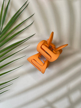 Claw Clip - Flower - Orange