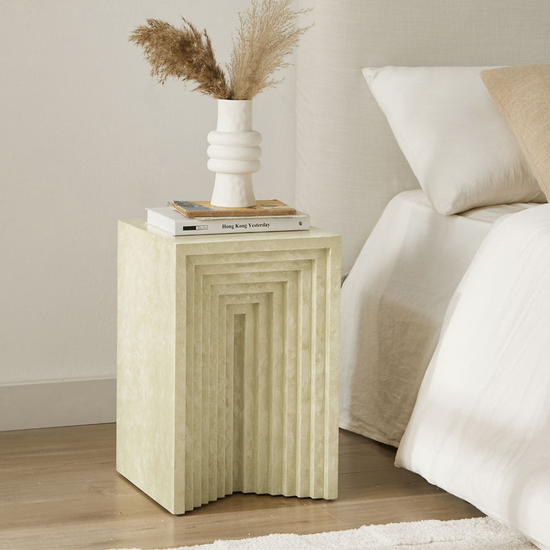 Alba Stone Effect Side Table