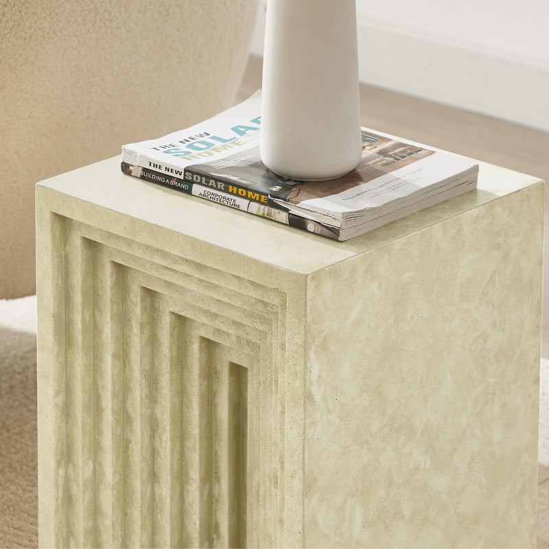 Alba Stone Effect Side Table