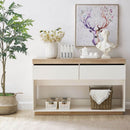 Aiden Coastal White Oak Hallway Table