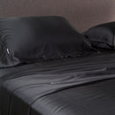 Better Dream 100% Organic Bamboo Flat Sheet Charcoal Size Double