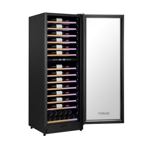 Devanti Wine Cooler Fridge Compressor Cellar Chiller Commercial Home 128 Bottles