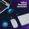 Wireless Keyboard and Mouse Combo Bluetooth Set for PC Laptop Phone Tablet 78 Keys White