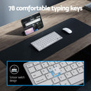 Wireless Keyboard and Mouse Combo Bluetooth Set for PC Laptop Phone Tablet 78 Keys White