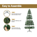 Jingle Jollys 2.7M Christmas Tree with Pine Needle Snow Wrap Xmas Tree 1765 Tips