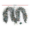 Jingle Jollys 2.7M Pre-Lit Christmas Garland with Ornament Light Xmas Tree Decor