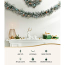 Jingle Jollys 2.7M Pre-Lit Christmas Garland with Ornament Light Xmas Tree Decor