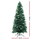 Jingle Jollys 1.8M 6FT LED Christmas Tree Xmas Multi Colour Lights Optic Fibre