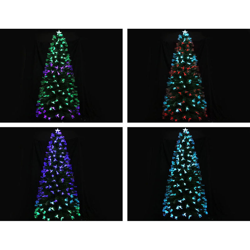 Jingle Jollys 1.8M 6FT LED Christmas Tree Xmas Multi Colour Lights Optic Fibre