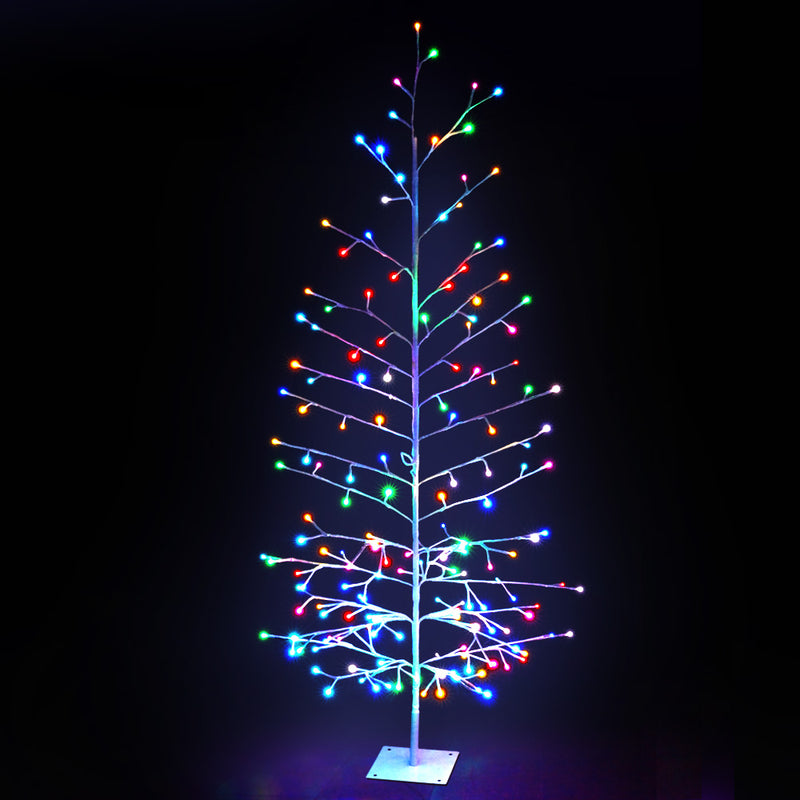 Jingle Jollys Christmas Tree 1.8M 176 LED Xmas Multicolour Lights Optic Fibre