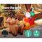 Jingle Jollys 2.2M Christmas Inflatable Santa Sleigh Ride Reindeer Deer Decor