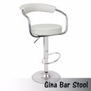 2 x GINA BAR STOOL WHITE