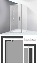 Levede Bath Shower Enclosure Screen Seal Strip Glass Shower Door 760x760x1900mm