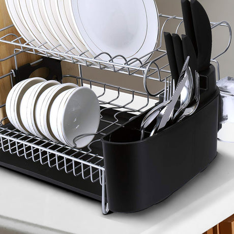 Stainless Steel Dish Rack, Kitchen Aid Dishrack, Dish drainer with Tray & Holder