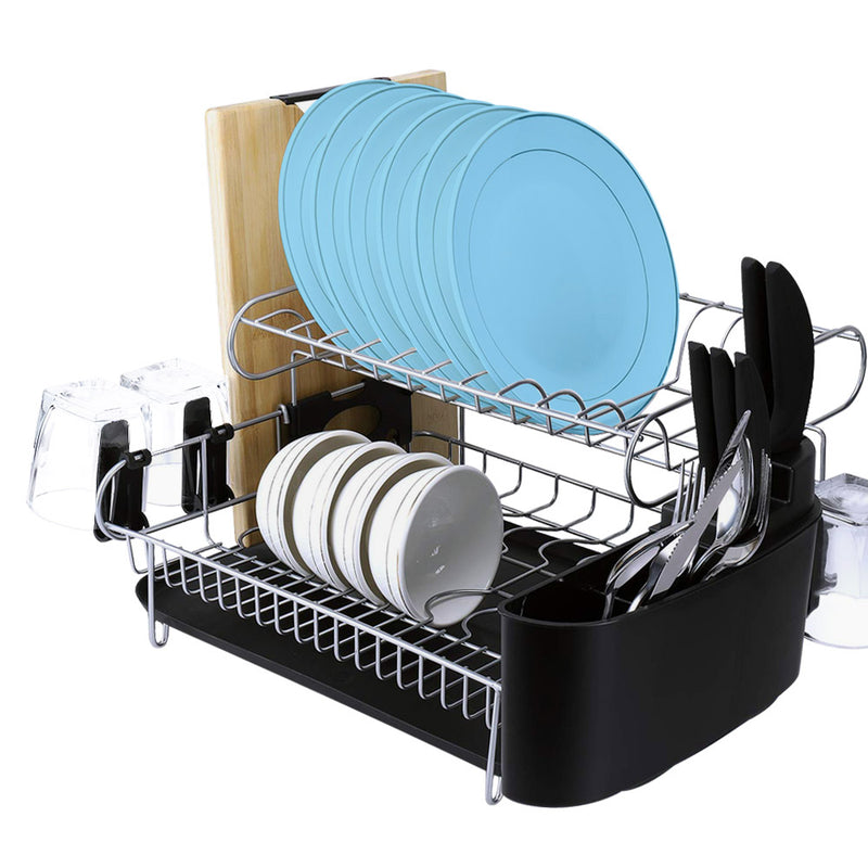 Stainless Steel Dish Rack, Kitchen Aid Dishrack, Dish drainer with Tray & Holder