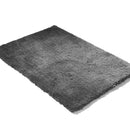 Soft Anti Slip Rectangle Plush Shaggy Floor Rug Carpet in Charcoal 160x225cm