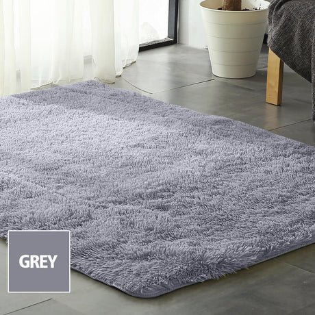 Designer Soft Shag Shaggy Floor Confetti Rug Carpet Home Decor 200x230cm Grey