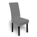 6x Stretch Elastic Chair Covers Dining Room Wedding Banquet Washable Grey