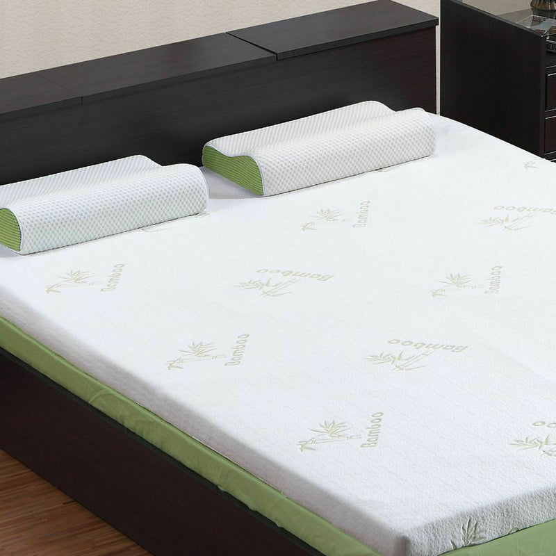 DreamZ 5cm Thickness Cool Gel Memory Foam Mattress Topper Bamboo Fabric Queen