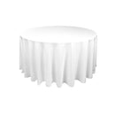 4 Pcs 220cm White Round Fitted Tableclothes Hemmed Edges Trestle Event Wedding