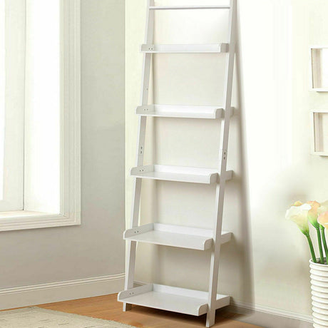 3/5 Tier Wooden Ladder Shelf Stand Storage Book Shelves Leaning Display Rack