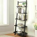 3/5 Tier Wooden Ladder Shelf Stand Storage Book Shelves Leaning Display Rack