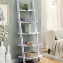 3/5 Tier Wooden Ladder Shelf Stand Storage Book Shelves Leaning Display Rack