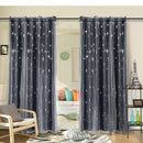 Star Blockout Curtain Panels Blackout 2 Layer Eyelet Room Darken Pure Fabric