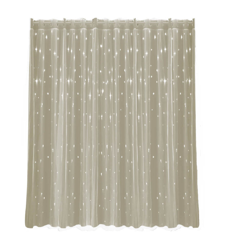 Star Blockout Curtain Panels Blackout 2 Layer Eyelet Room Darken Pure Fabric