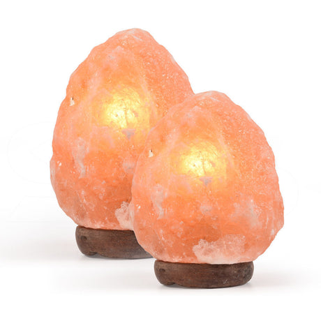 2 Pcs 3-5 kg Himalayan Salt Lamp Rock Crystal Natural Light Dimmer Switch