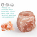 4x New Himalayan Salt Tealight Candle Holder Decor Natural Crystal Ionizer Home