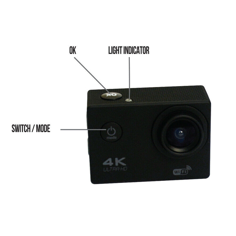 Waterproof Ultra 4K HD 1080P WiFi DV Action Sports Video Camera Remote Camcorder