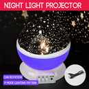 Star Moon Sky Starry Night Projector Light Lamp For Kids Baby Bedroom Purple