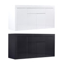 Levede Buffet Sideboard Cabinet High Gloss Storage Modern Doors Cupboard White