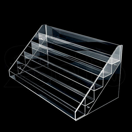 5 Tier Clear Acrylic Nail Polish Varnish Cosmetics Display Stand Rack Organiser