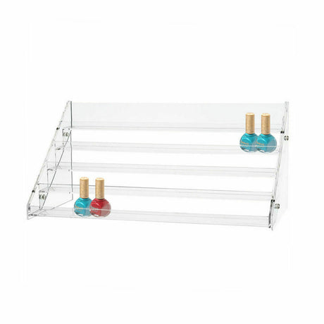 5 Tier Clear Acrylic Nail Polish Varnish Cosmetics Display Stand Rack Organiser