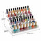 6 Tier Clear Acrylic Nail Polish Varnish Cosmetics Display Stand Rack Organiser