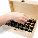 Essential Oil Storage Box Wooden 25 Slots Aromatherapy Container Organiser