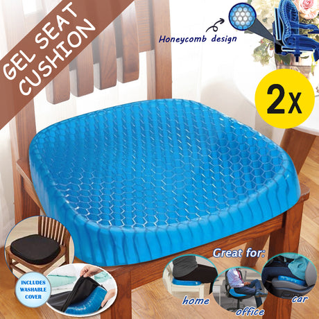 Summer Cool Gel Honeycomb Cushion Flex Back Support Spine Protector